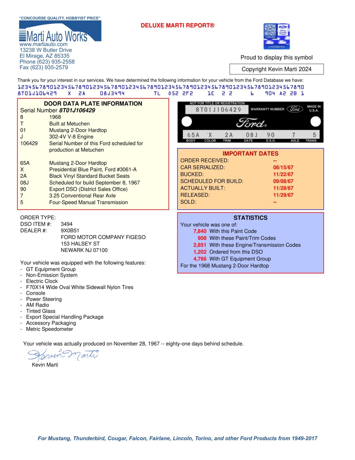 1968 Ford Mustang Hardtop GT Venda Compra The Garage For Sale